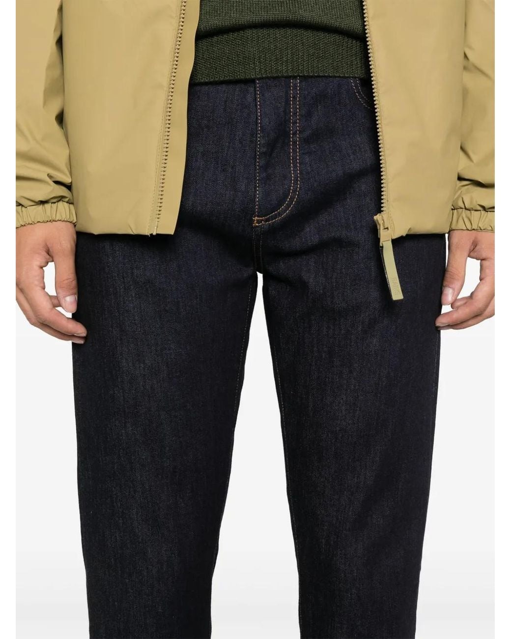 Canali Blue Slim-Cut Jeans for men