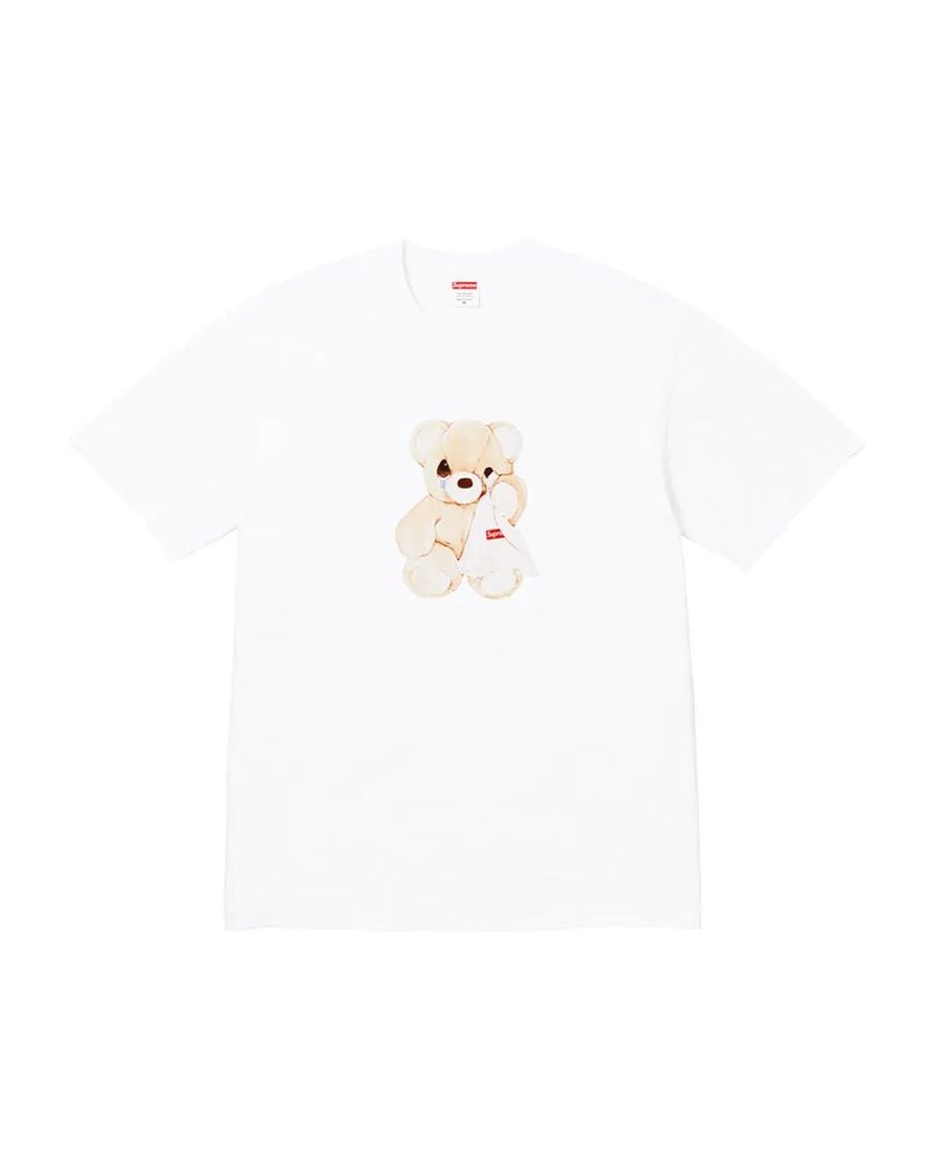 Supreme White Bear-Print T-Shirt for men
