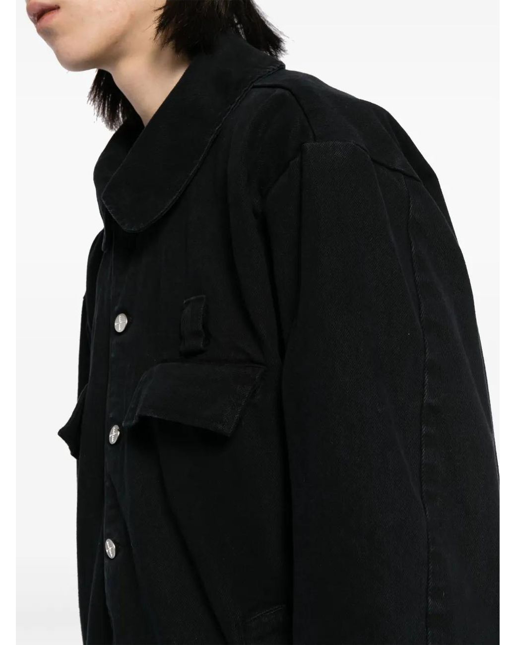 FOO AND FOO Black Fooalways Denim Jacket for men
