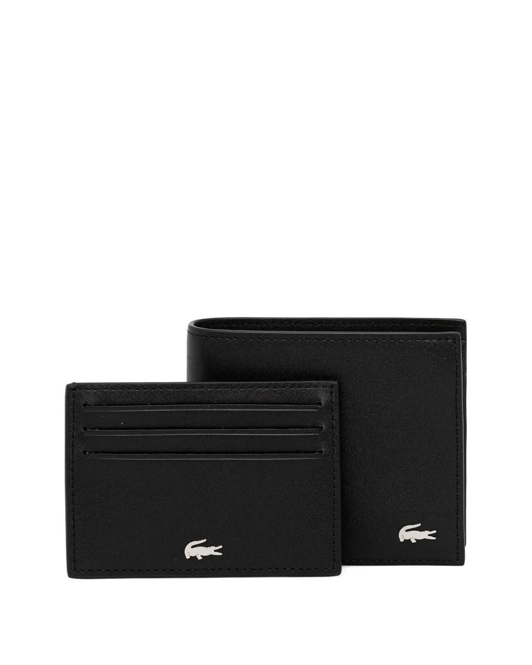 Lacoste Black Logo-Print Wallet for men