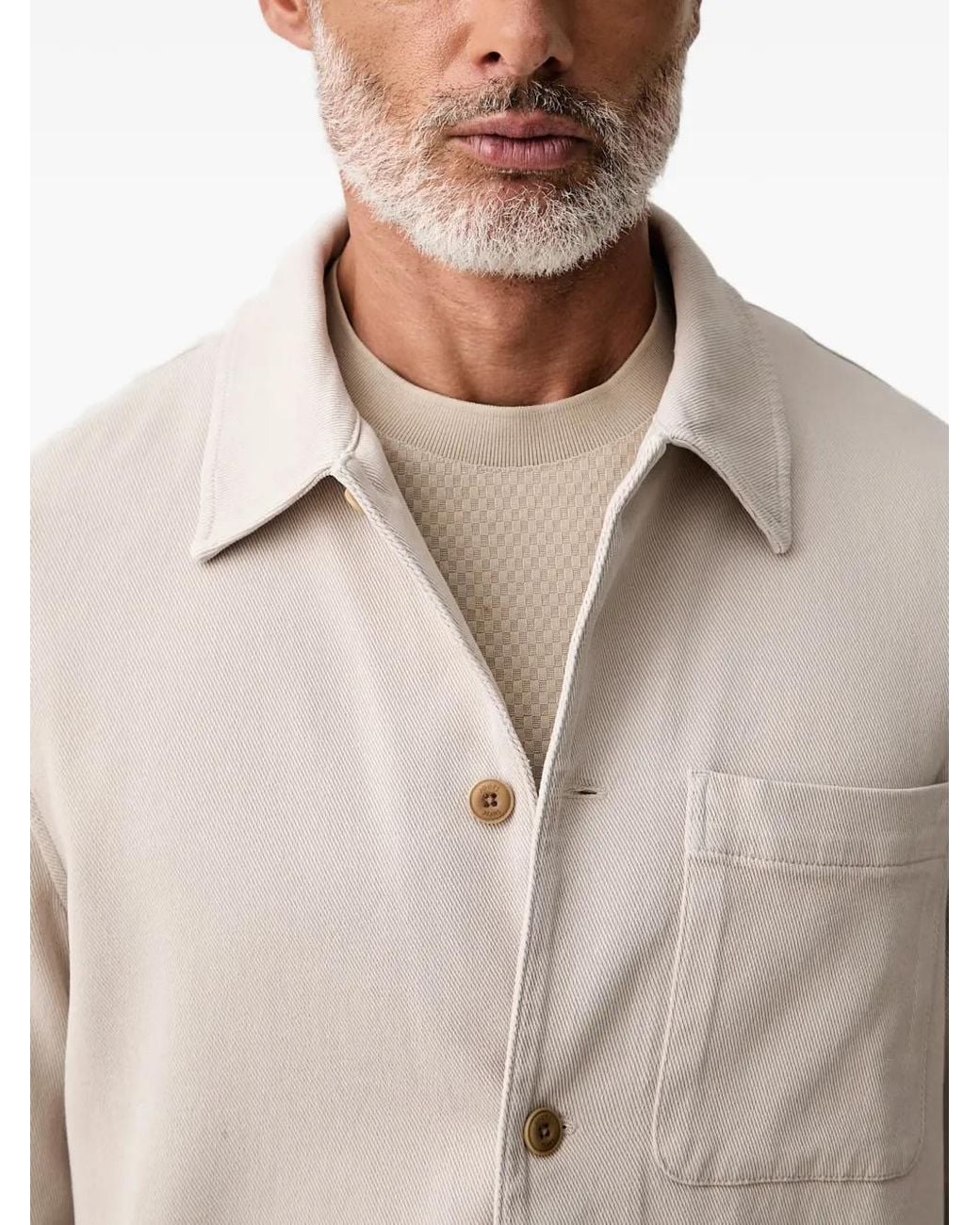 Joop! Natural Button-Up Shirt Jacket for men