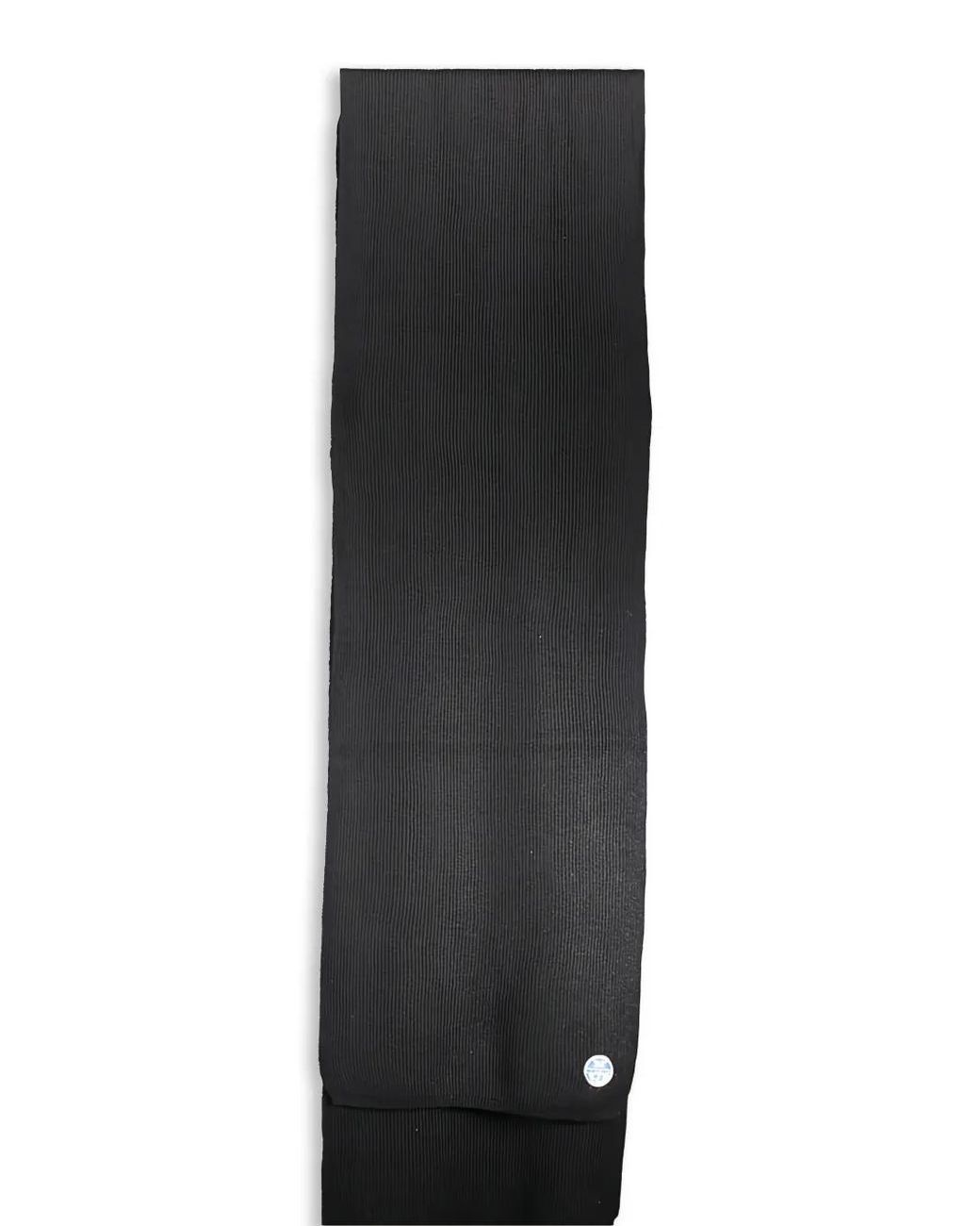 North Sails Black Ribbed-Knit Logo-Patch Scarf for men