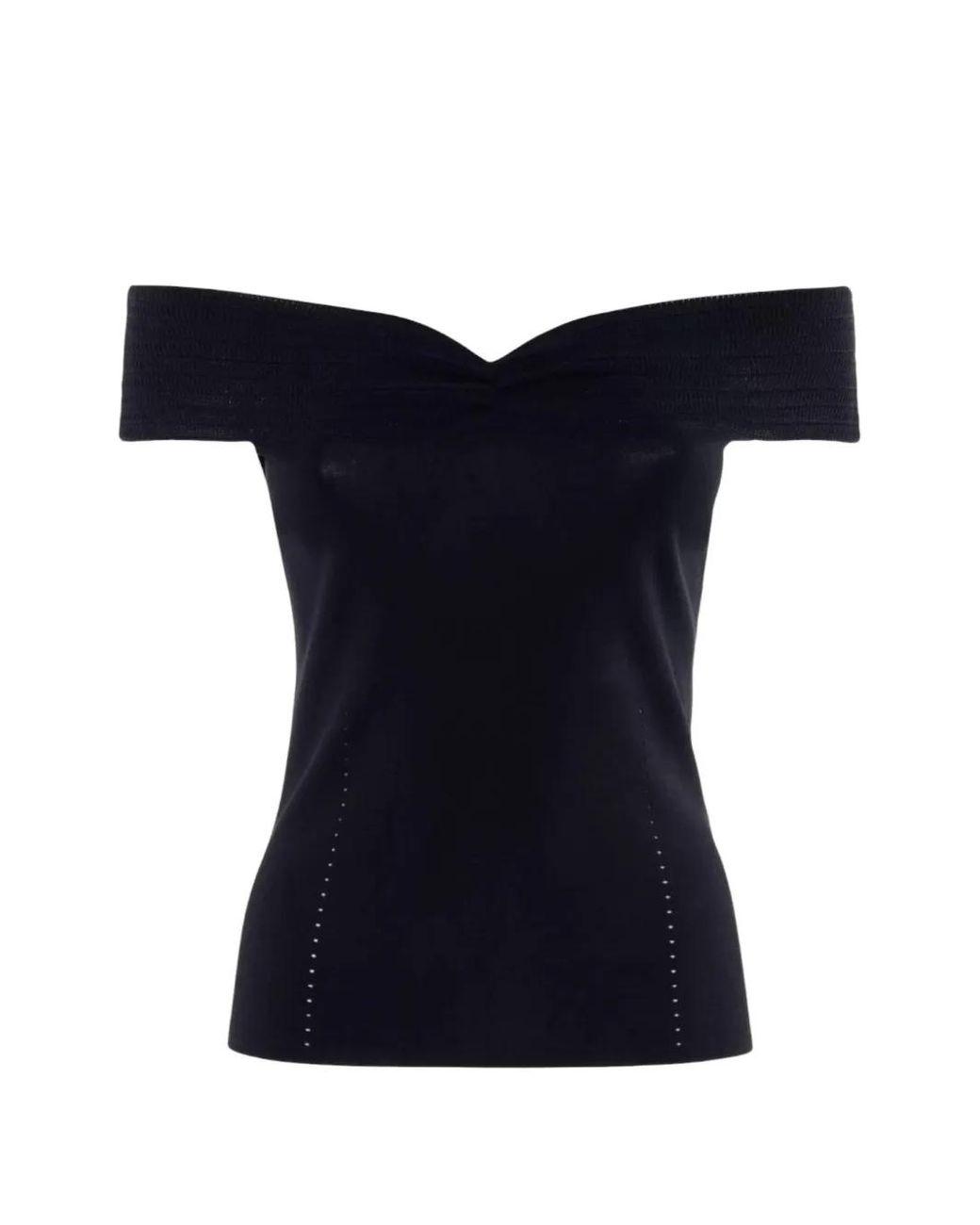 Nenette Blue Off-Shoulder Top