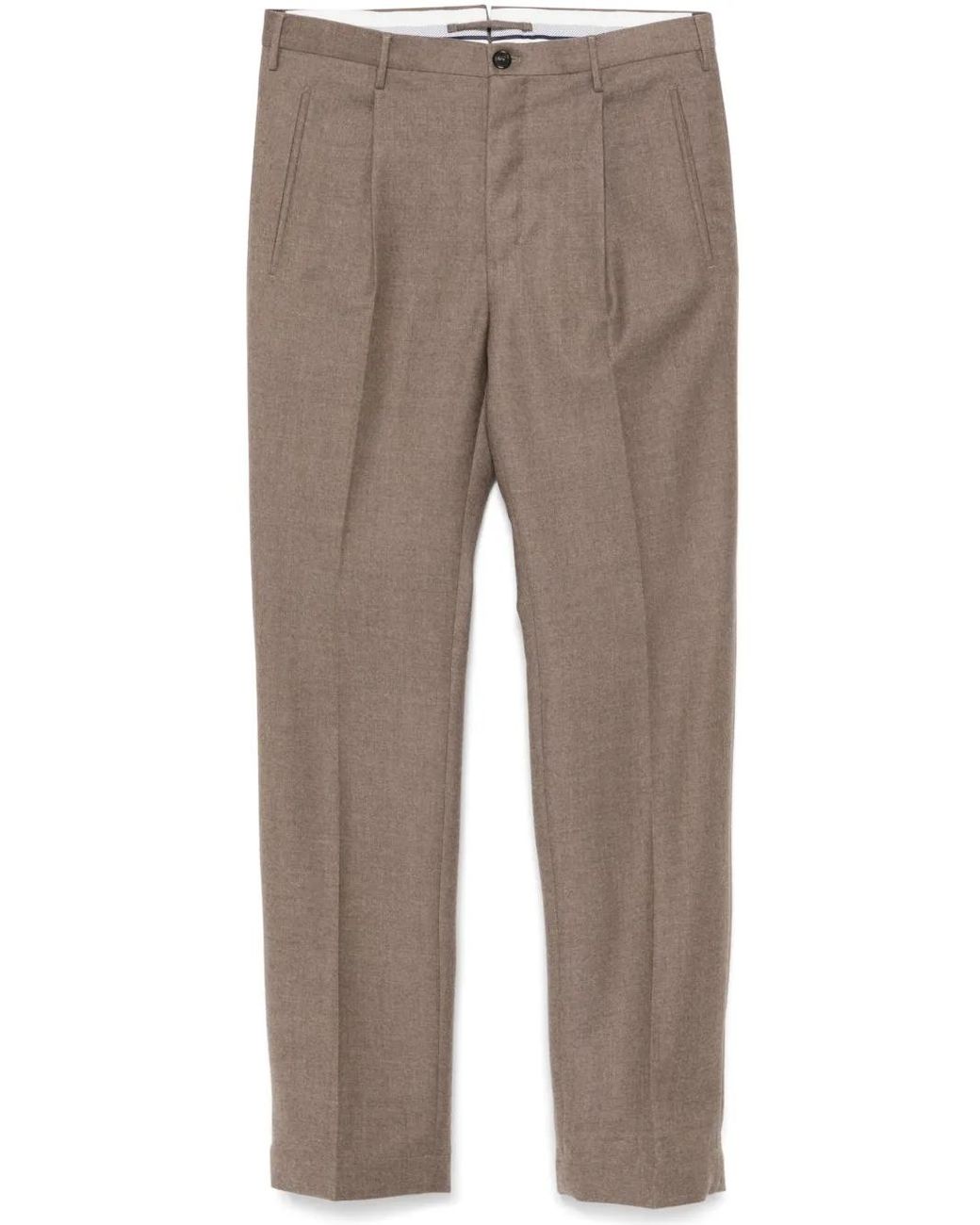 Incotex Gray Virgin Wool Trousers for men