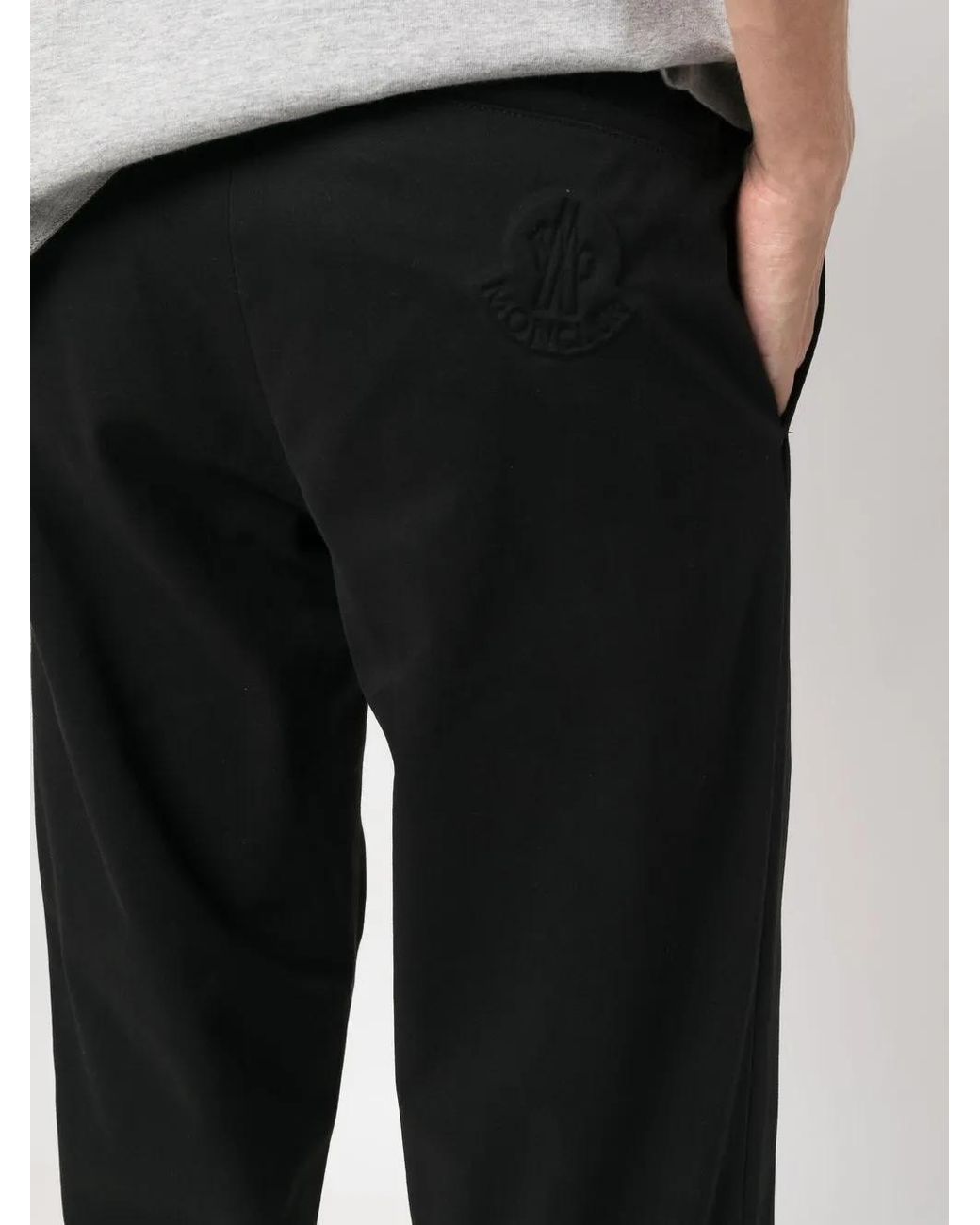 Moncler Black Straight Leg Trousers for men