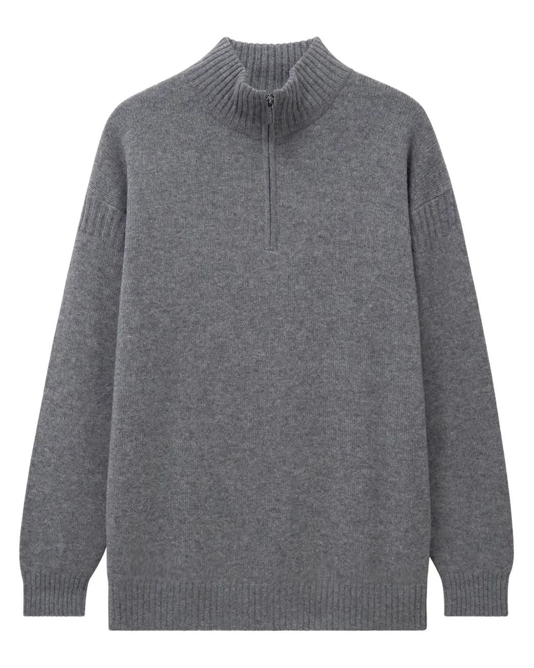 Pringle of Scotland Gray Zip Cashmere Jumper for men