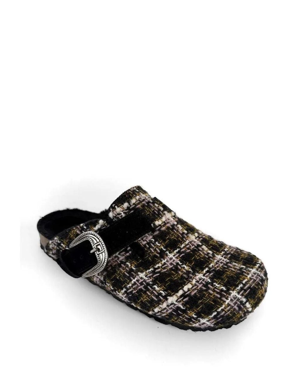 Faliero Sarti Black Chaussons À Carreaux