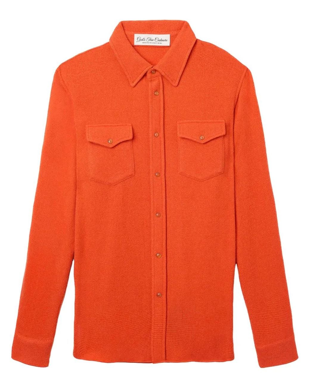 God's True Cashmere Orange Knitted Shirt
