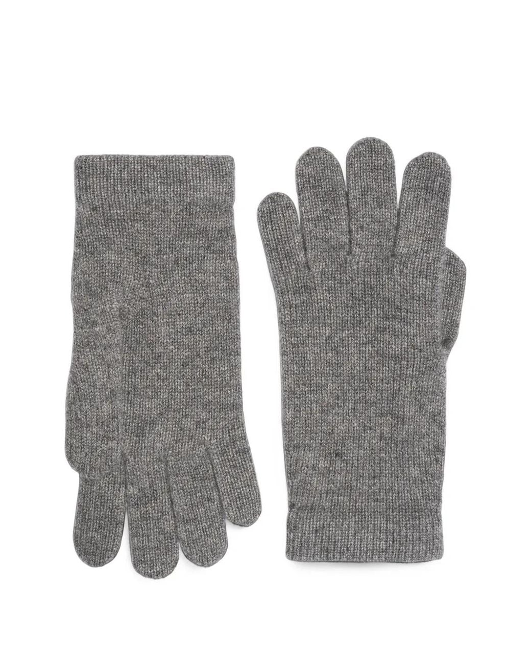Bompard Gray Origines Cashmere Knitted Gloves