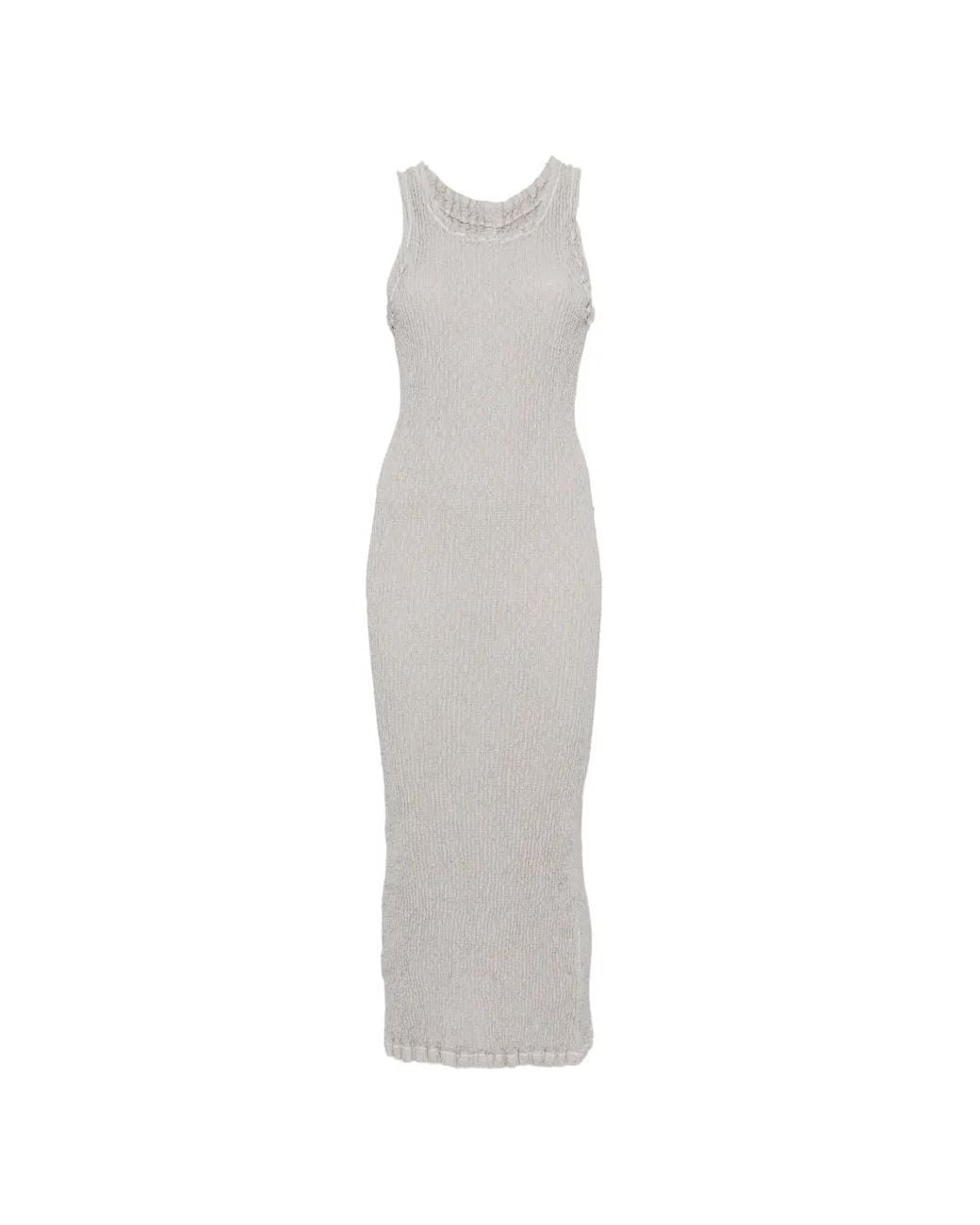 Issey Miyake White Robe Wavelet Ensemble Clair