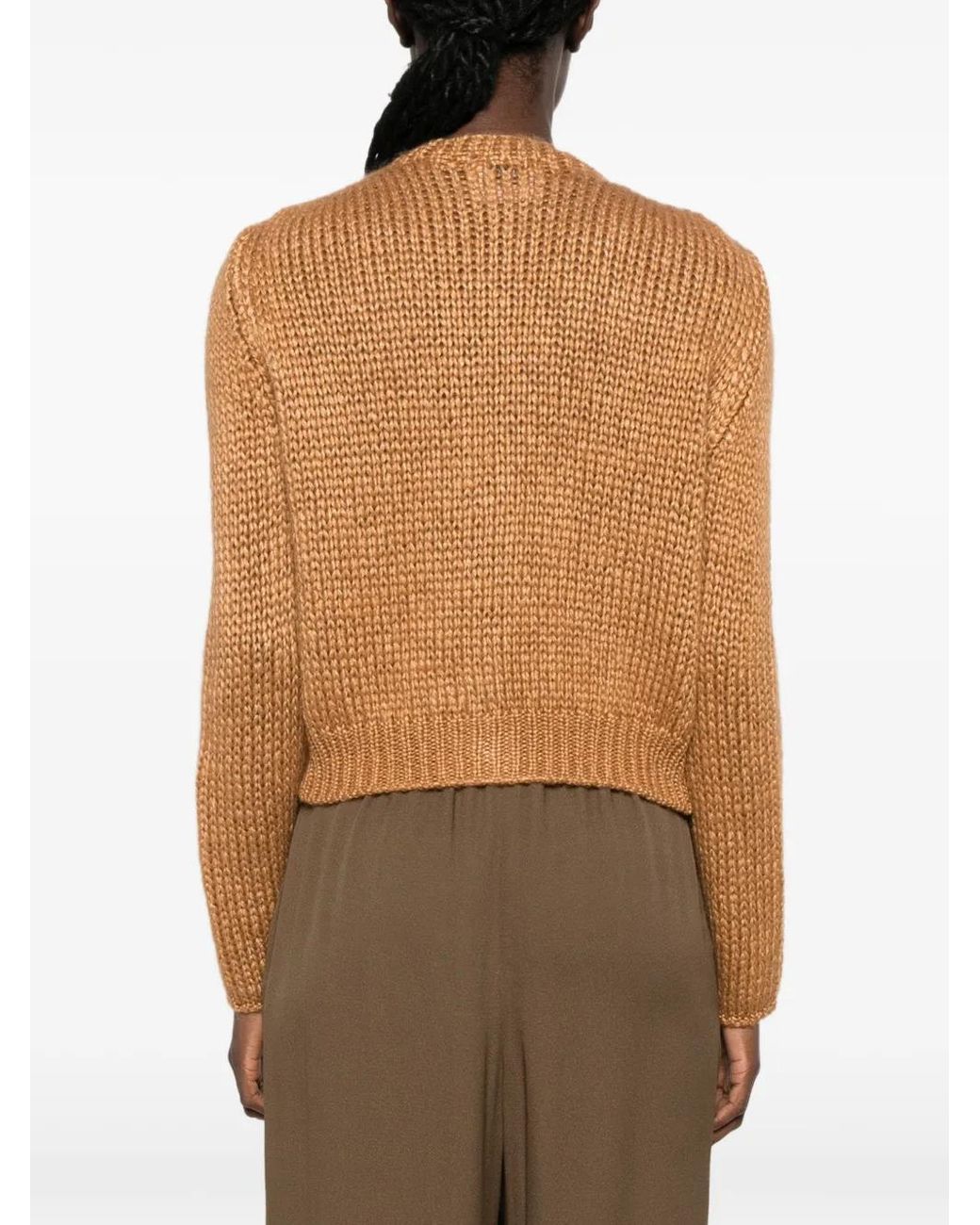 Forte_forte Natural Chunky-Knit Button-Up Cardigan