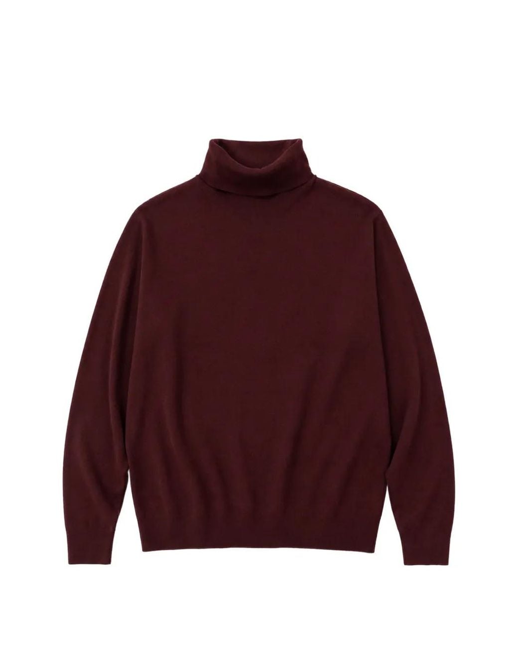 MEIMEIJ Red Roll-Neck Wool Sweater