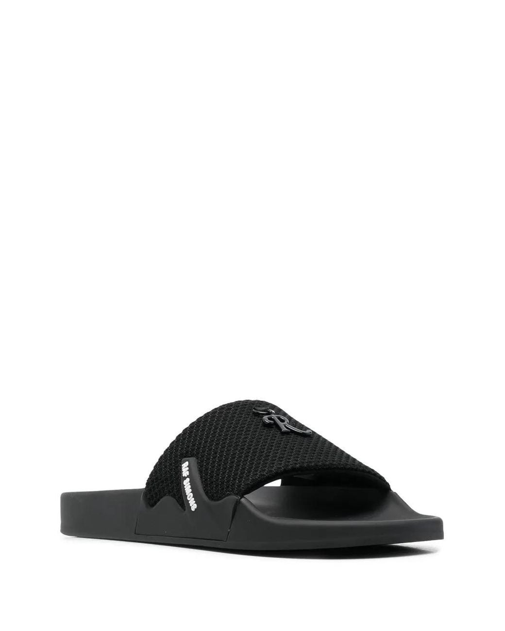 Raf Simons Black Astra Logo Slides for men