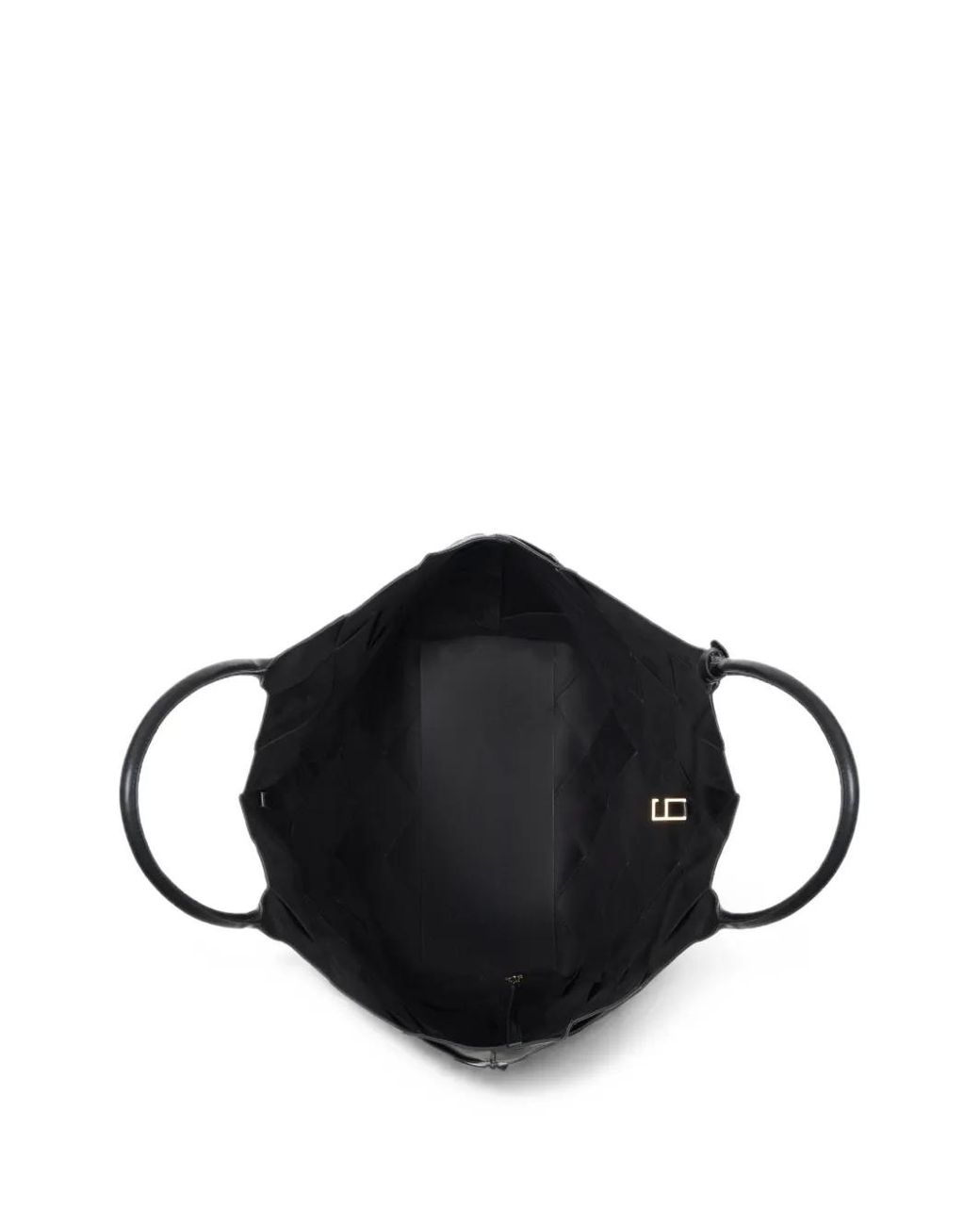 Anine Bing Black Lili Tote Braided Leather