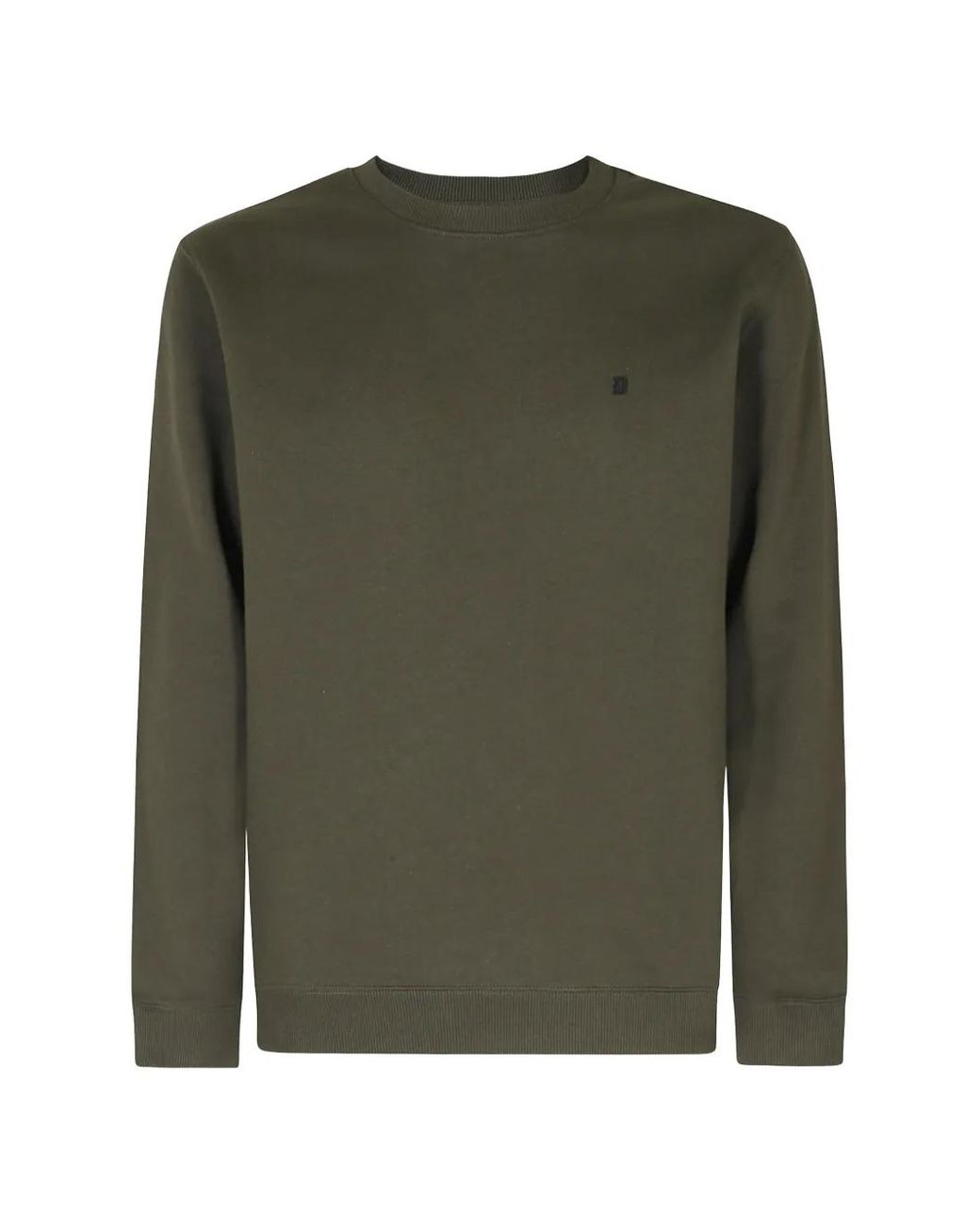 Dondup Green Cotton Crew-Neck Sweatshirt for men