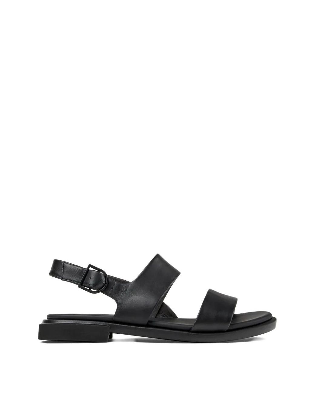 Camper White Edy Leather Flat Sandals