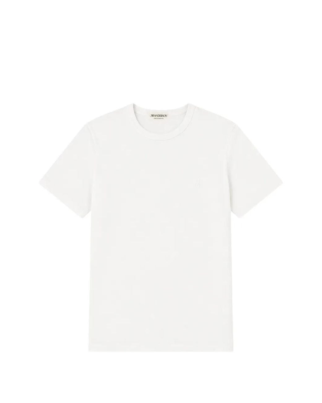J.W. Anderson White Embroidered-Logo T-Shirt