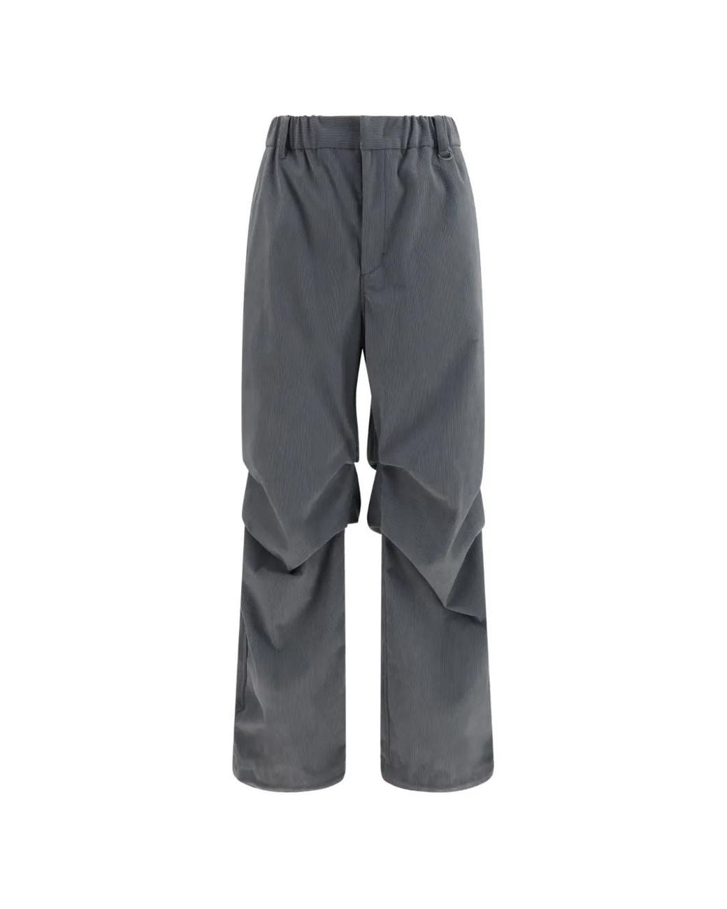 Laminar Gray Corduroy-Effect Trousers for men