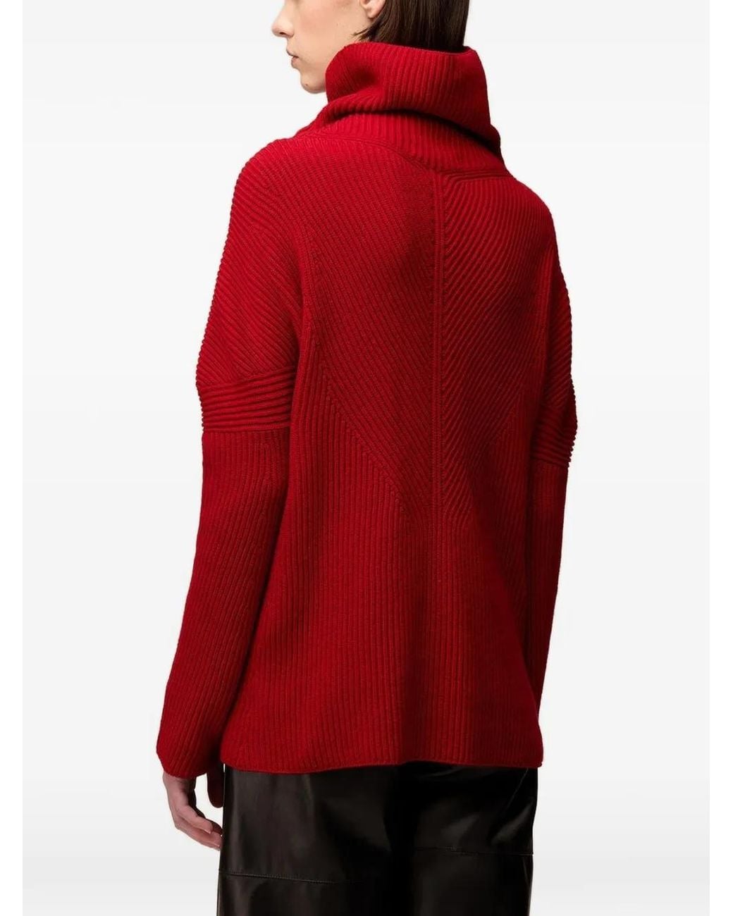 RETORI Red Ribbed-Knit Wool Sweater