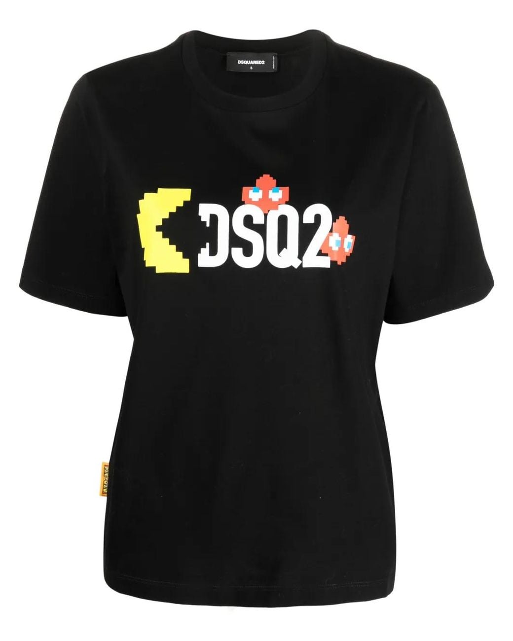 DSquared² Black Pac -Print Cotton T-Shirt