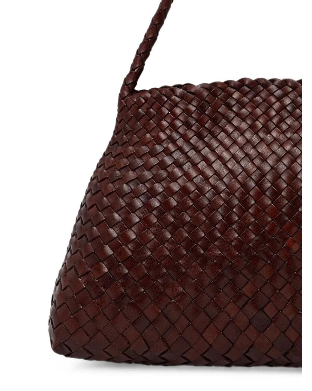 Dragon Diffusion Brown Santa Maria Woven Leather Shoulder Bag