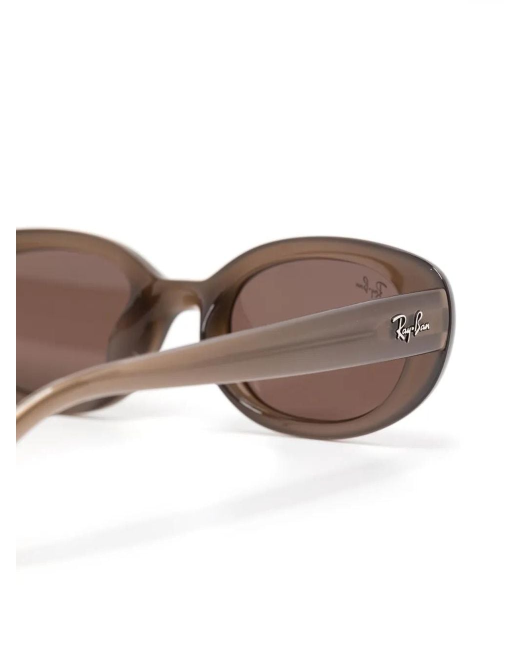 Ray-Ban Brown Round Acetate Frame Sunglasses