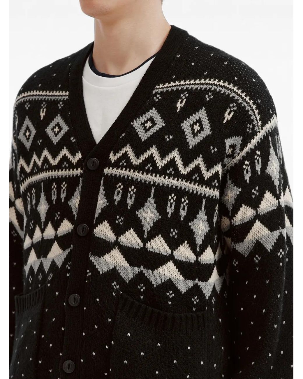 Chocoolate Black Knitted Cardigan for men