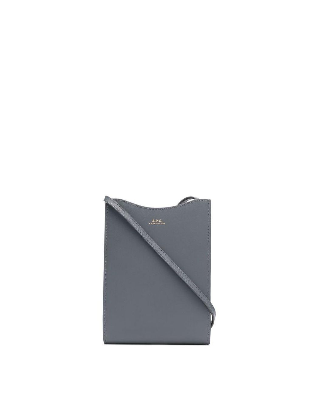 A.P.C. Leather Jamie Neck Crossbody Bag in Grey (Gray) | Lyst