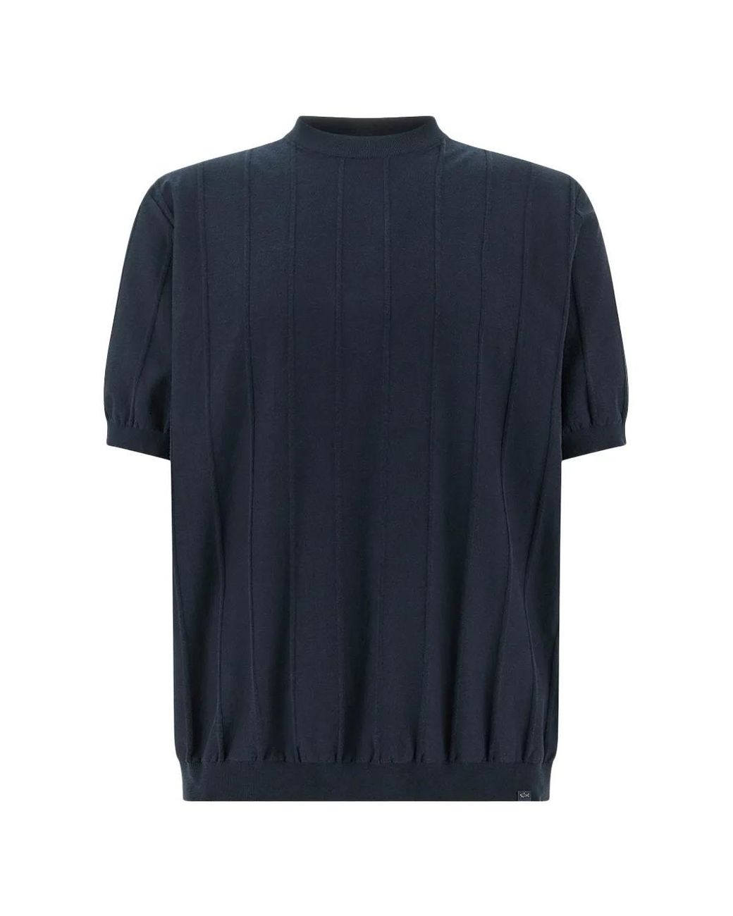 Paul & Shark Blue Crew-Neck Cotton T-Shirt for men