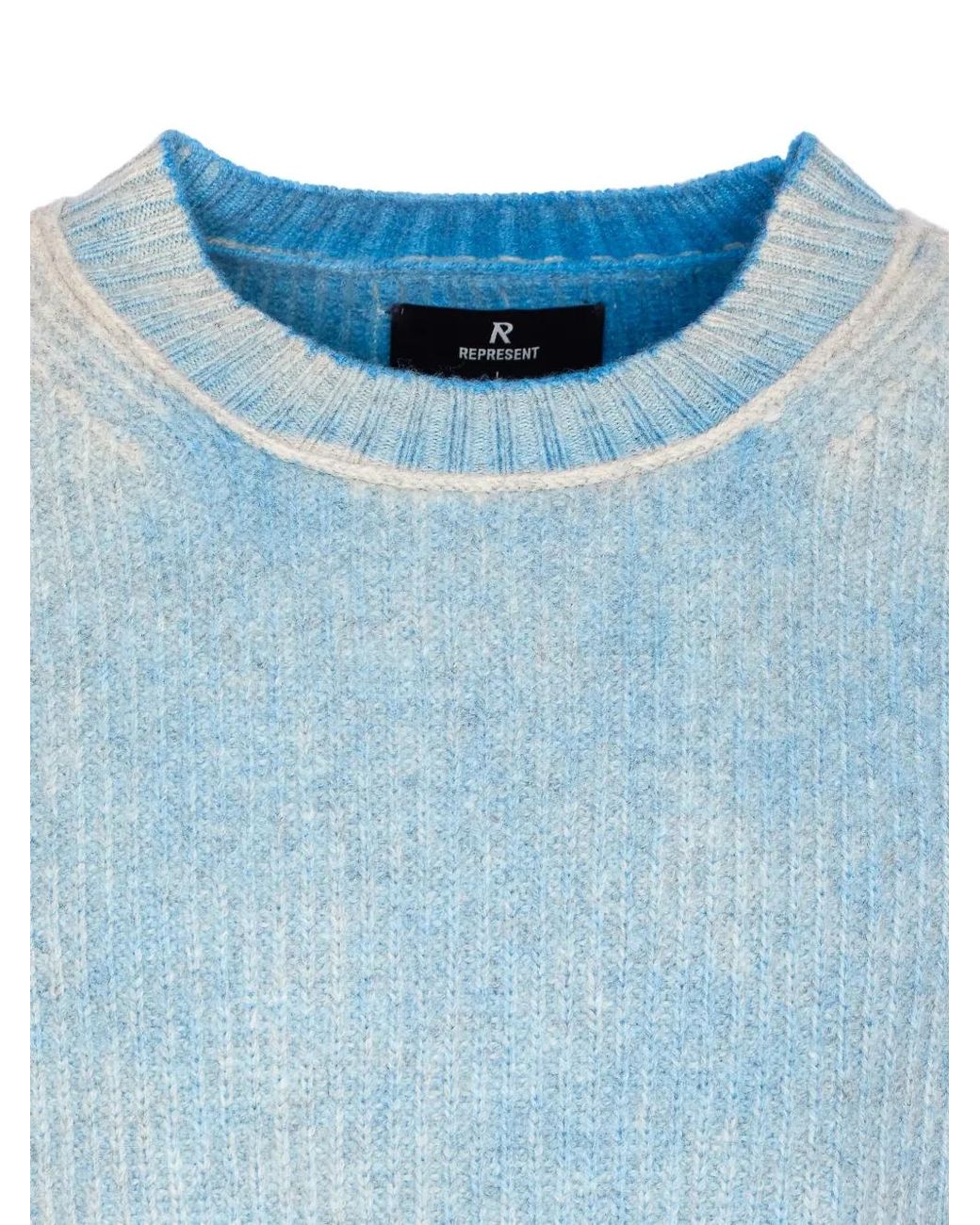 Represent Blue Round Neck Sweather for men
