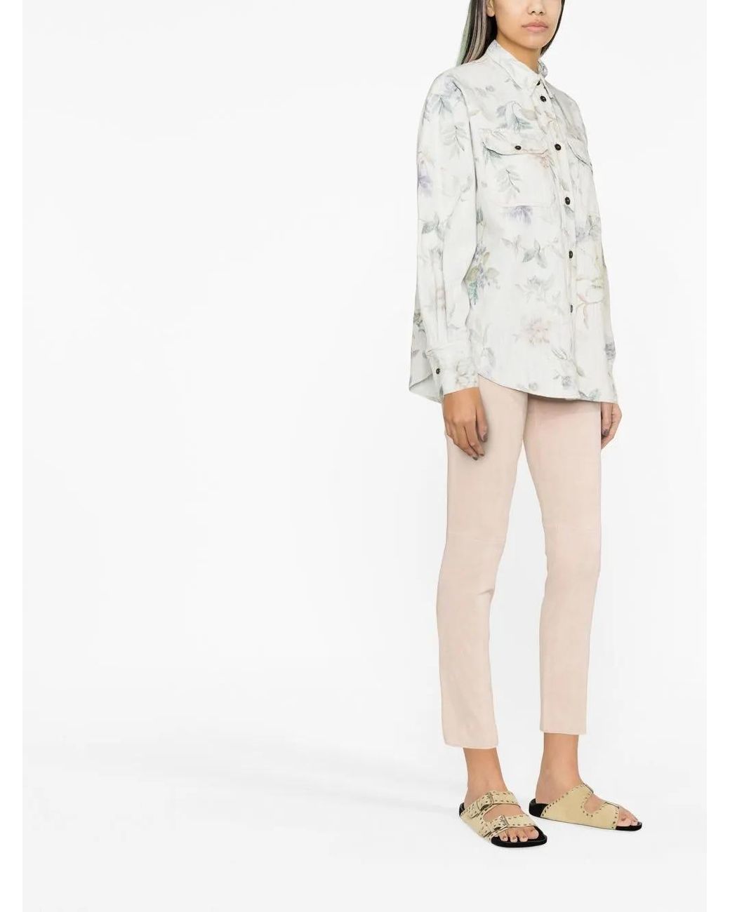 Forte_forte White Floral-Print Cotton Shirt