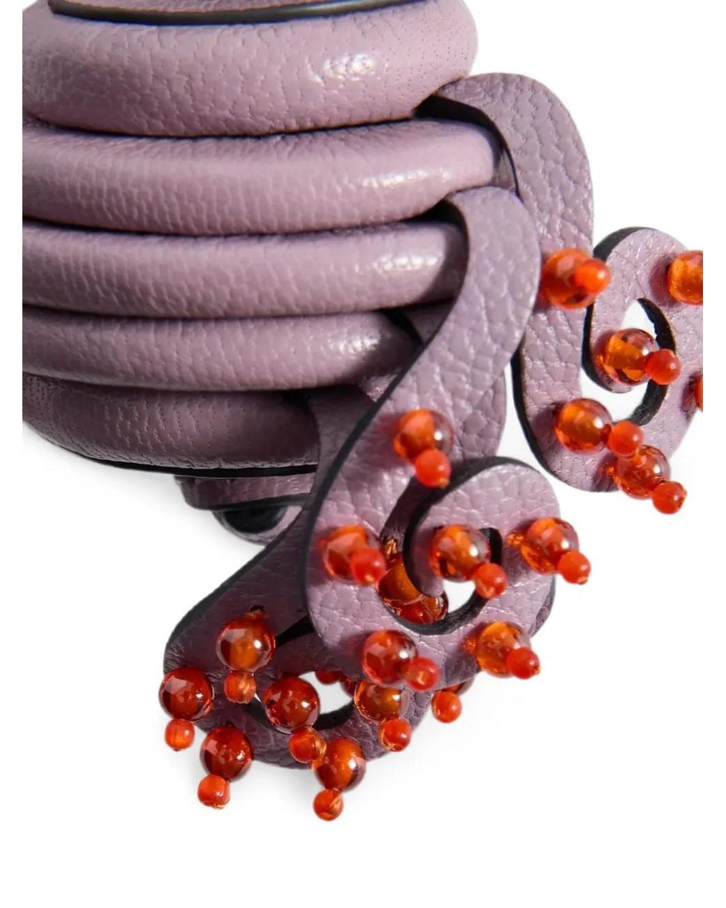 Anya Hindmarch Pink Bead-Embellished Bag Accessorie