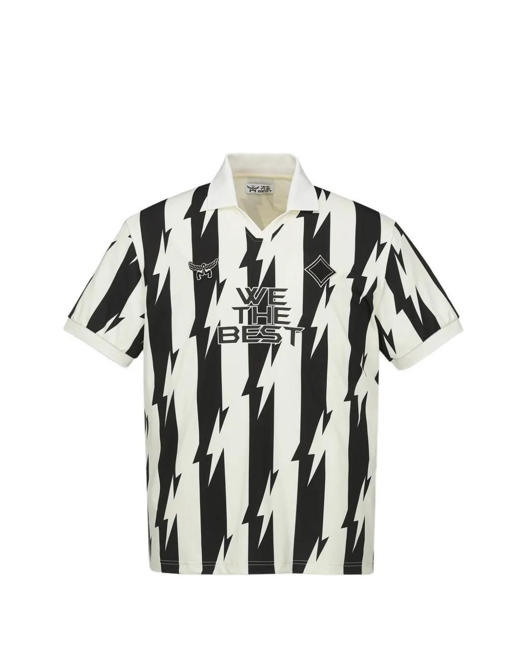 MCM White Xwe The Best Lightning Bolt-Print Polo Shirt