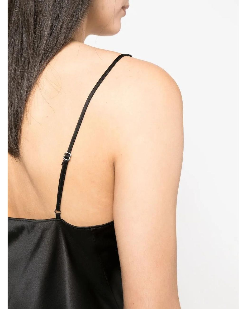 Dorothee Schumacher Black V-Neck Stretch-Silk Top