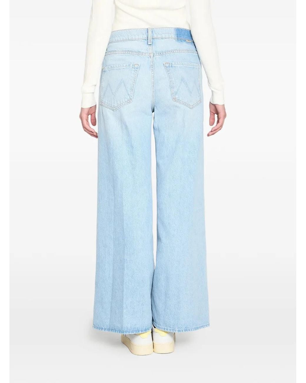 Mother Blue Belt Loops Five Pockets Jeans