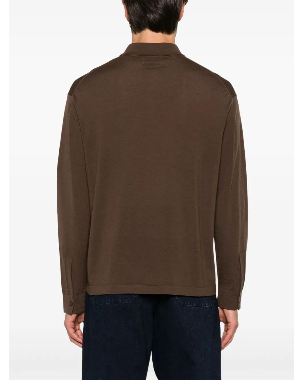 D4.0 Brown Wool Cardigan for men