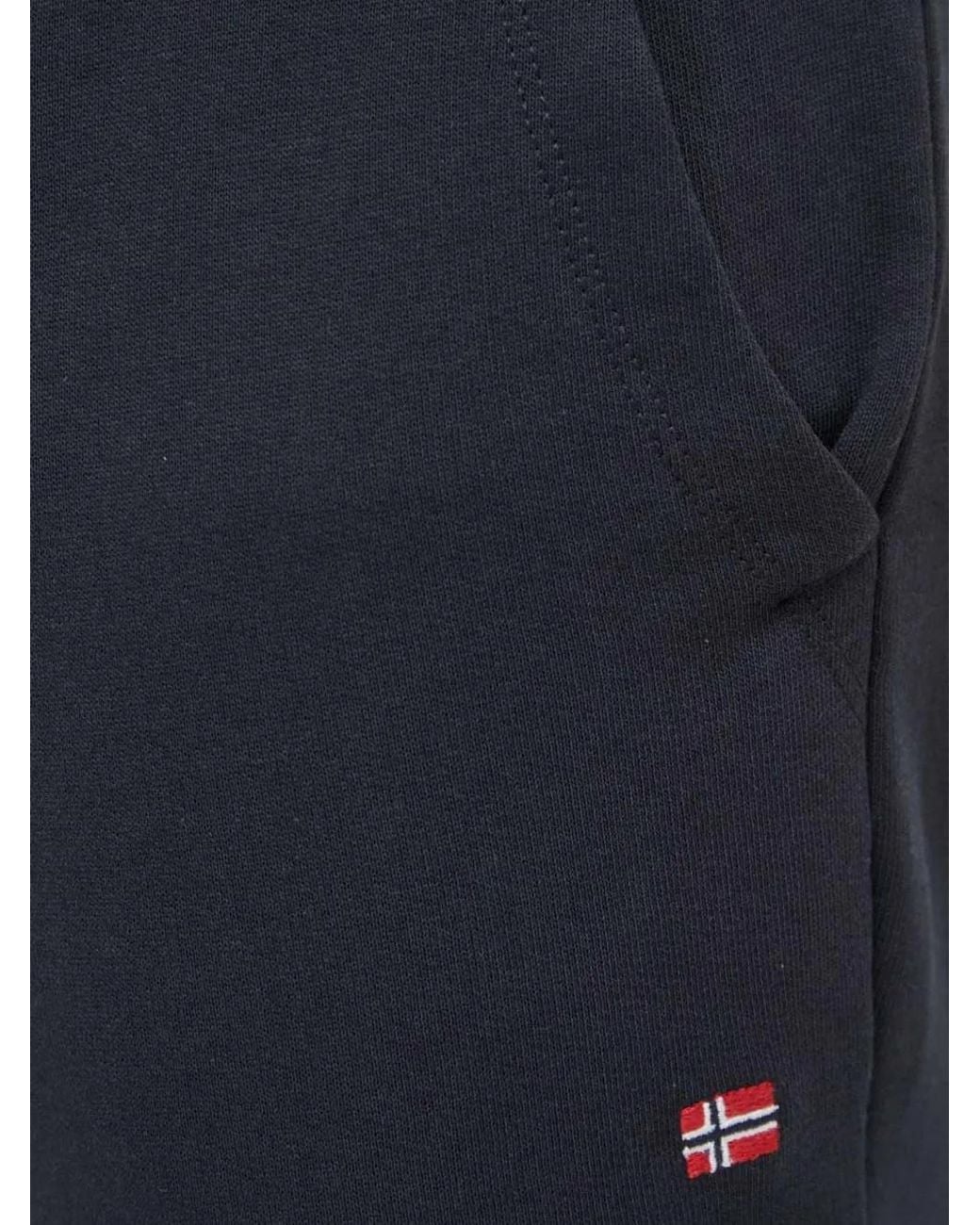 Napapijri Blue Malis Logo-Patch Drawstring Track Pants for men