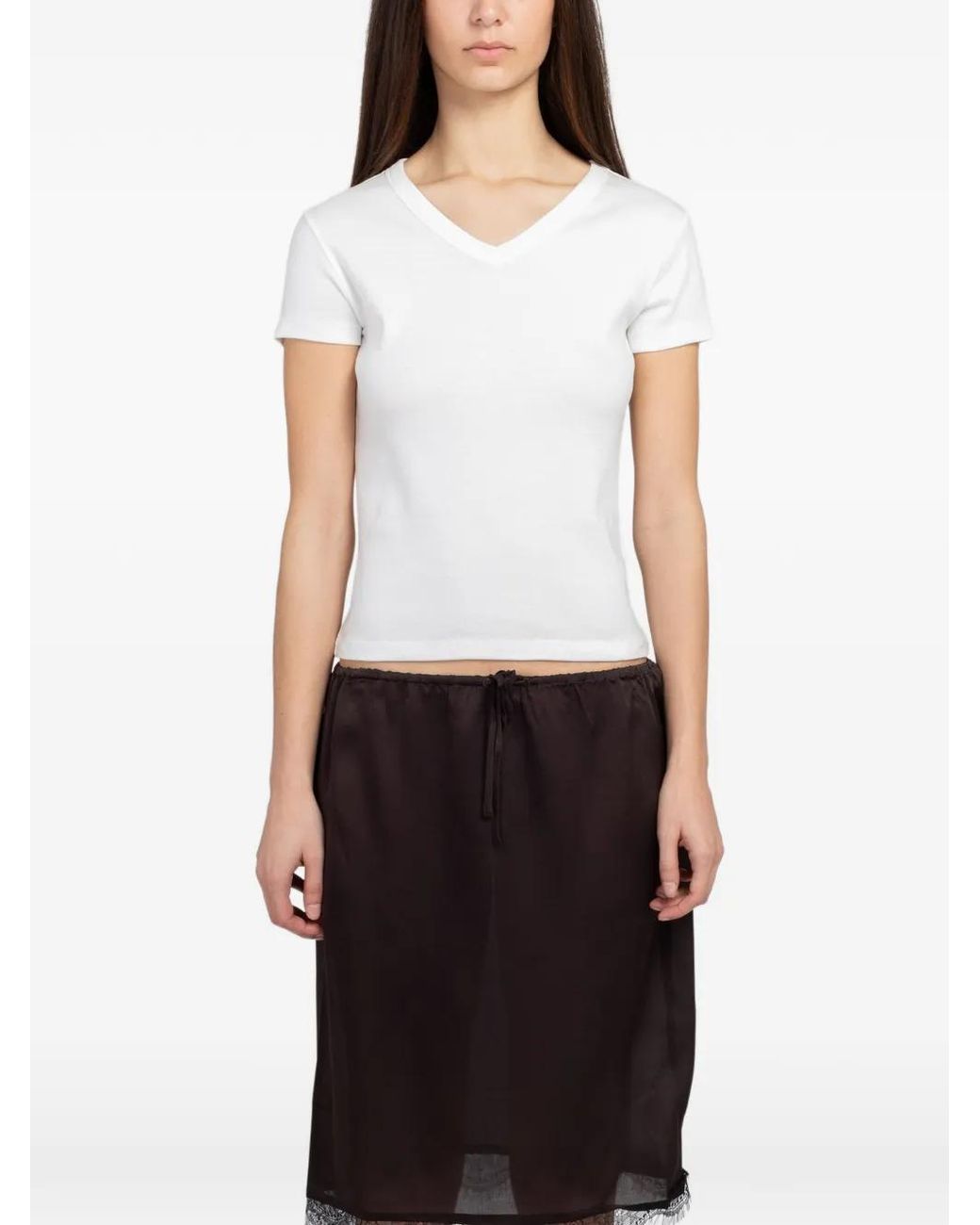 St. Agni White V-Neck T-Shirt