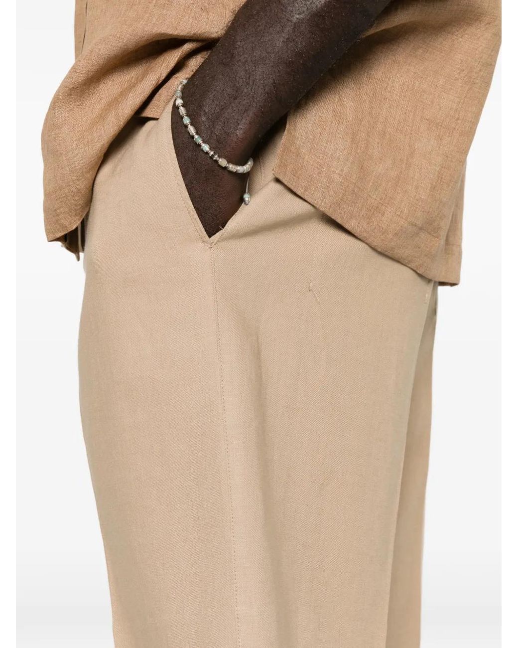 Zegna Natural Oasi Lino Shorts for men