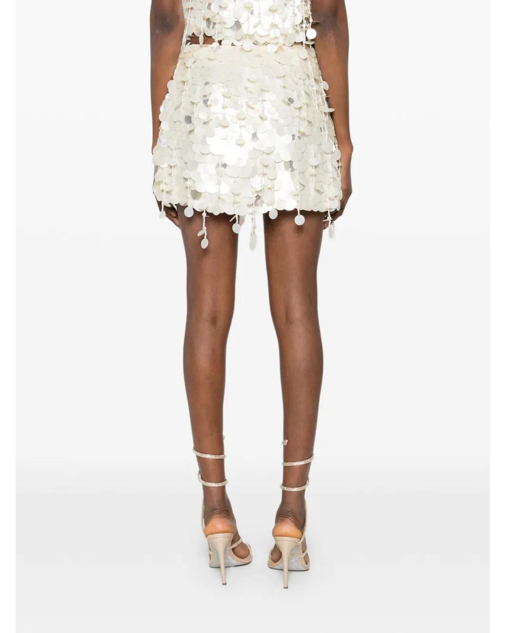 retroféte White Rettie Embellished Skirt