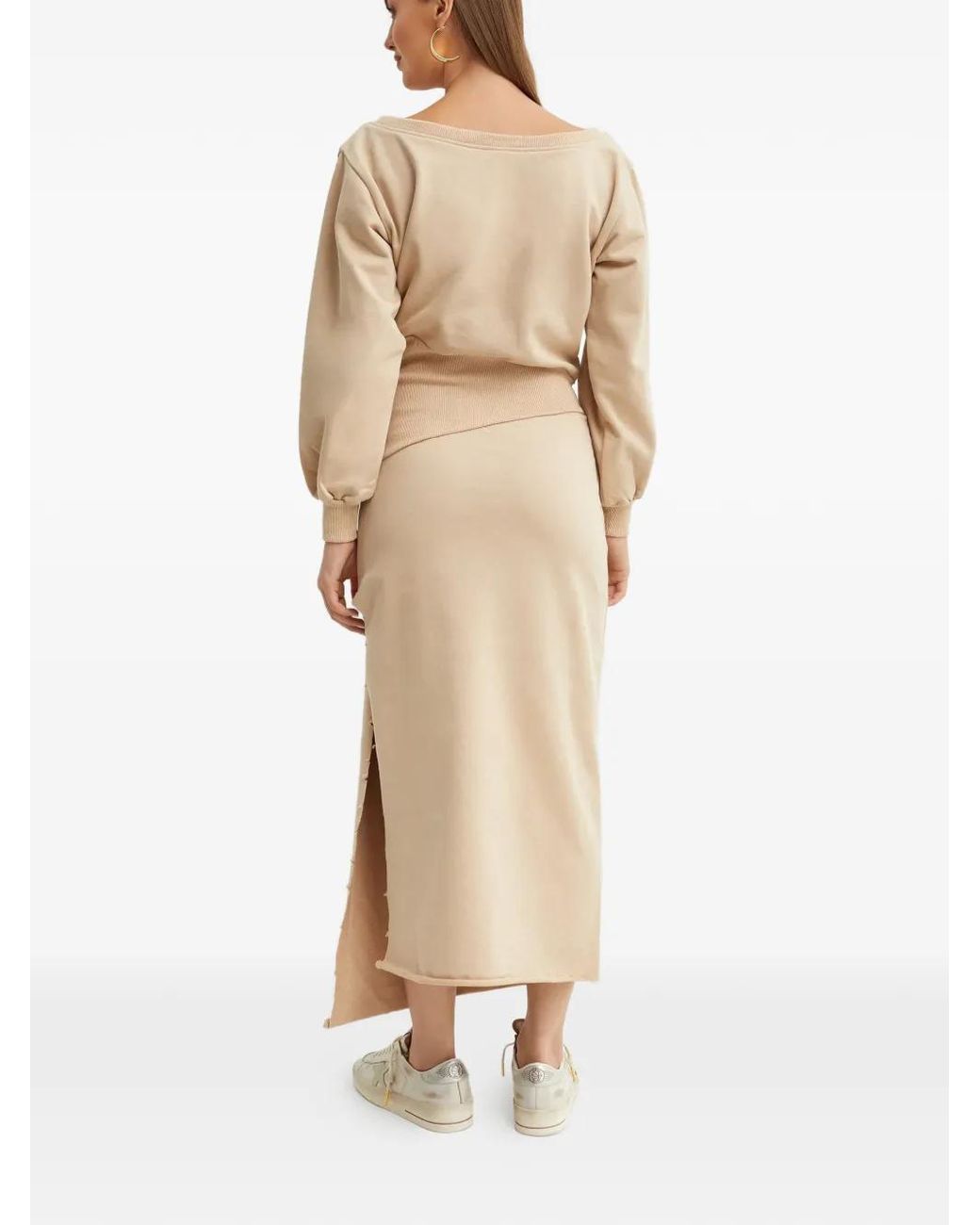 SER.O.YA Natural Side-Split Maxi Dress