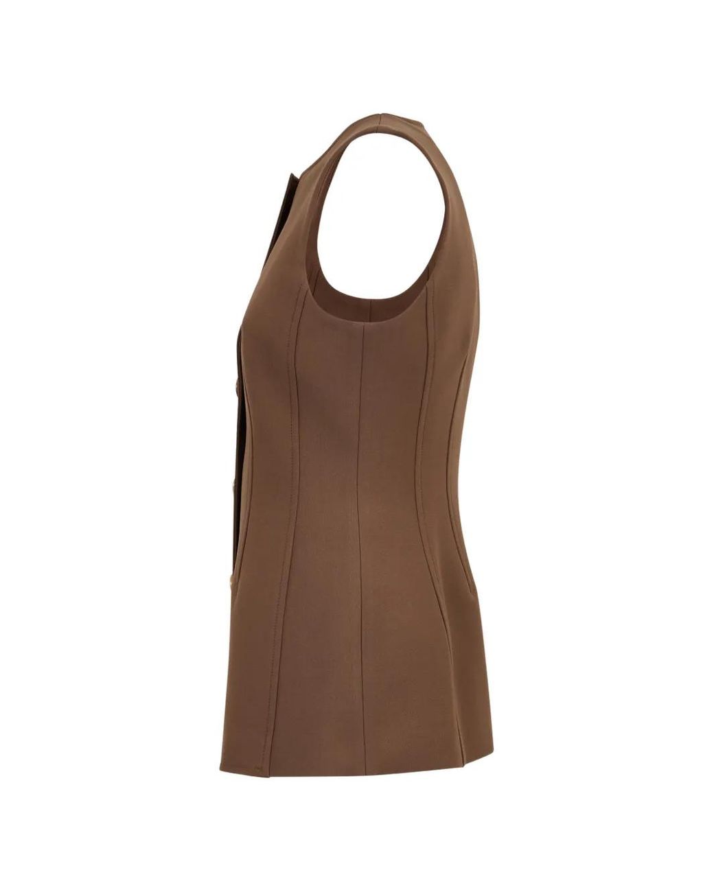 Veronica Beard Brown Jessup Buttoned Waistcoat