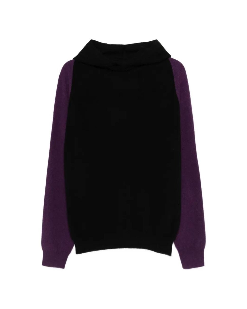 Frenckenberger Black Colour-Block Hooded Sweater