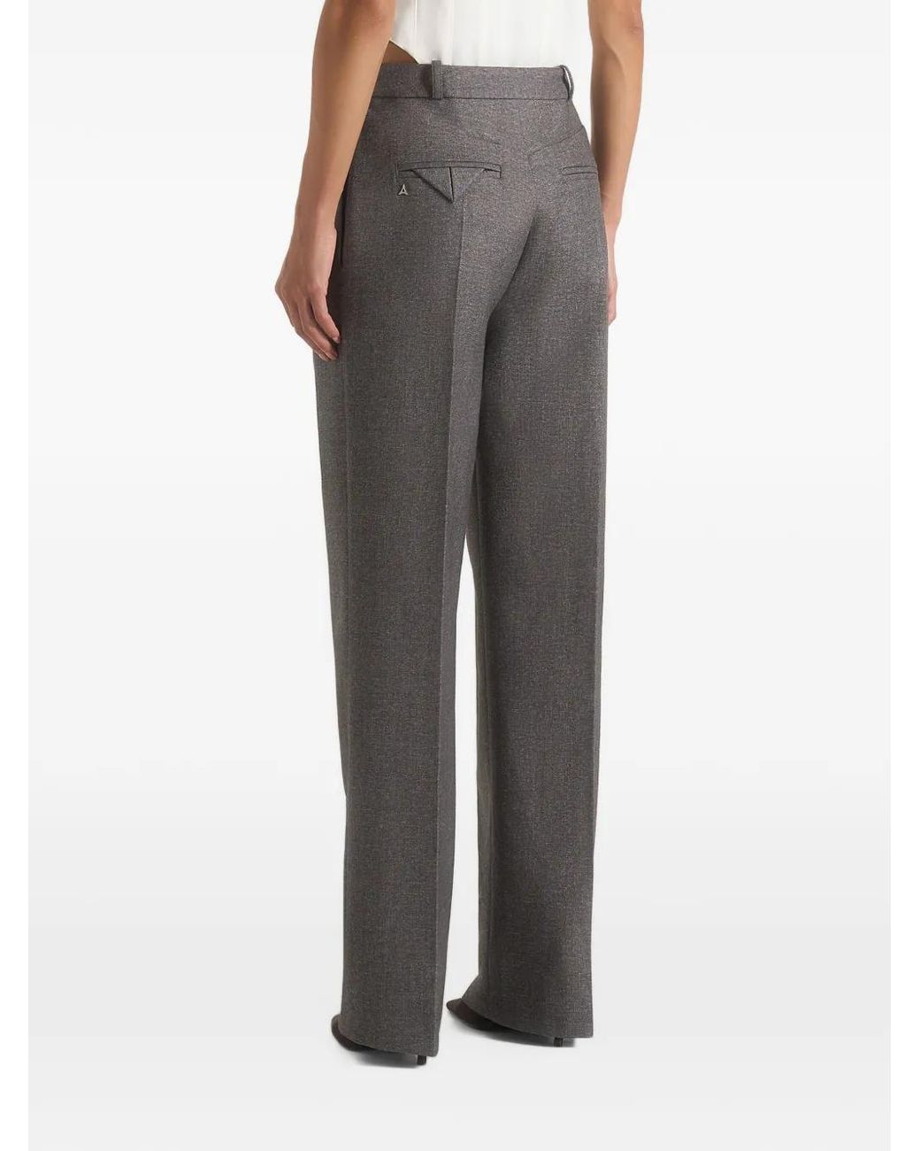 Manière De Voir Gray Julie Speckled Tailored Twin-Pleat Trousers