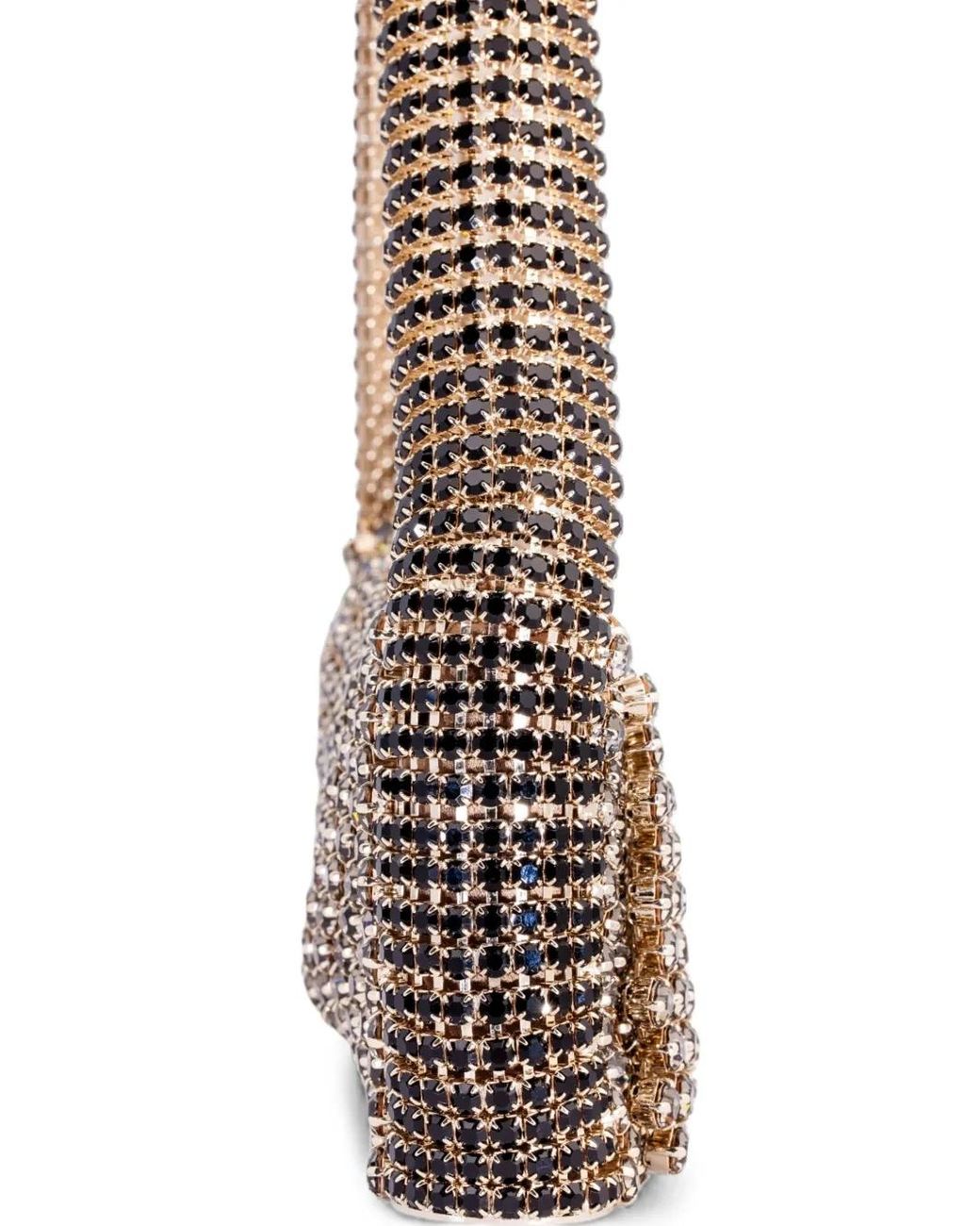 Benedetta Bruzziches Metallic Crystal-Embellished Rachele Grande Shoulder Bag