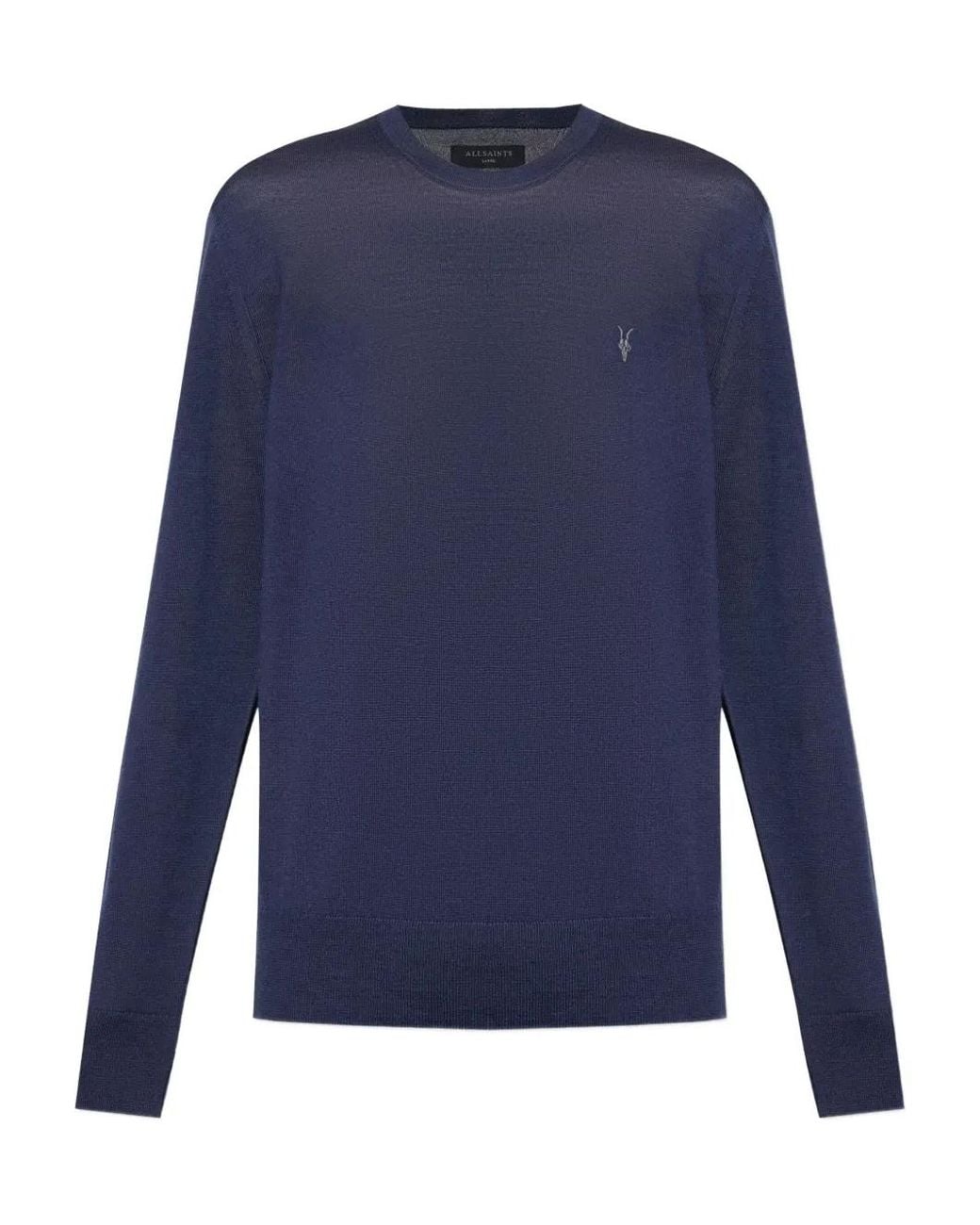 AllSaints Blue Mode Merino-Wool Jumper for men