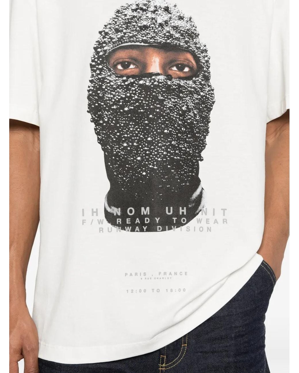 Ih Nom Uh Nit White Graphic Print T-Shirt for men