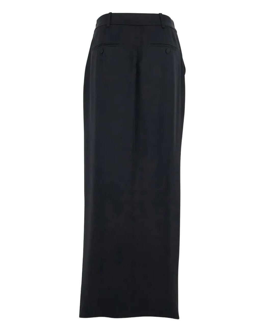 Tom Ford Black Button Slit Maxi Skirt