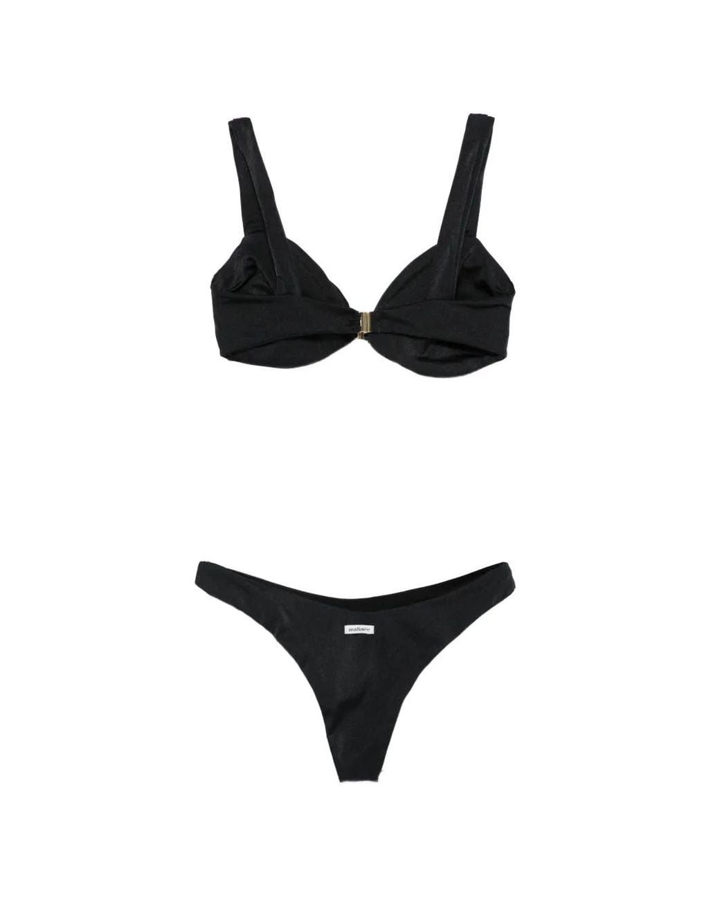 MATINEÉ Black Logo-Patch Bikini