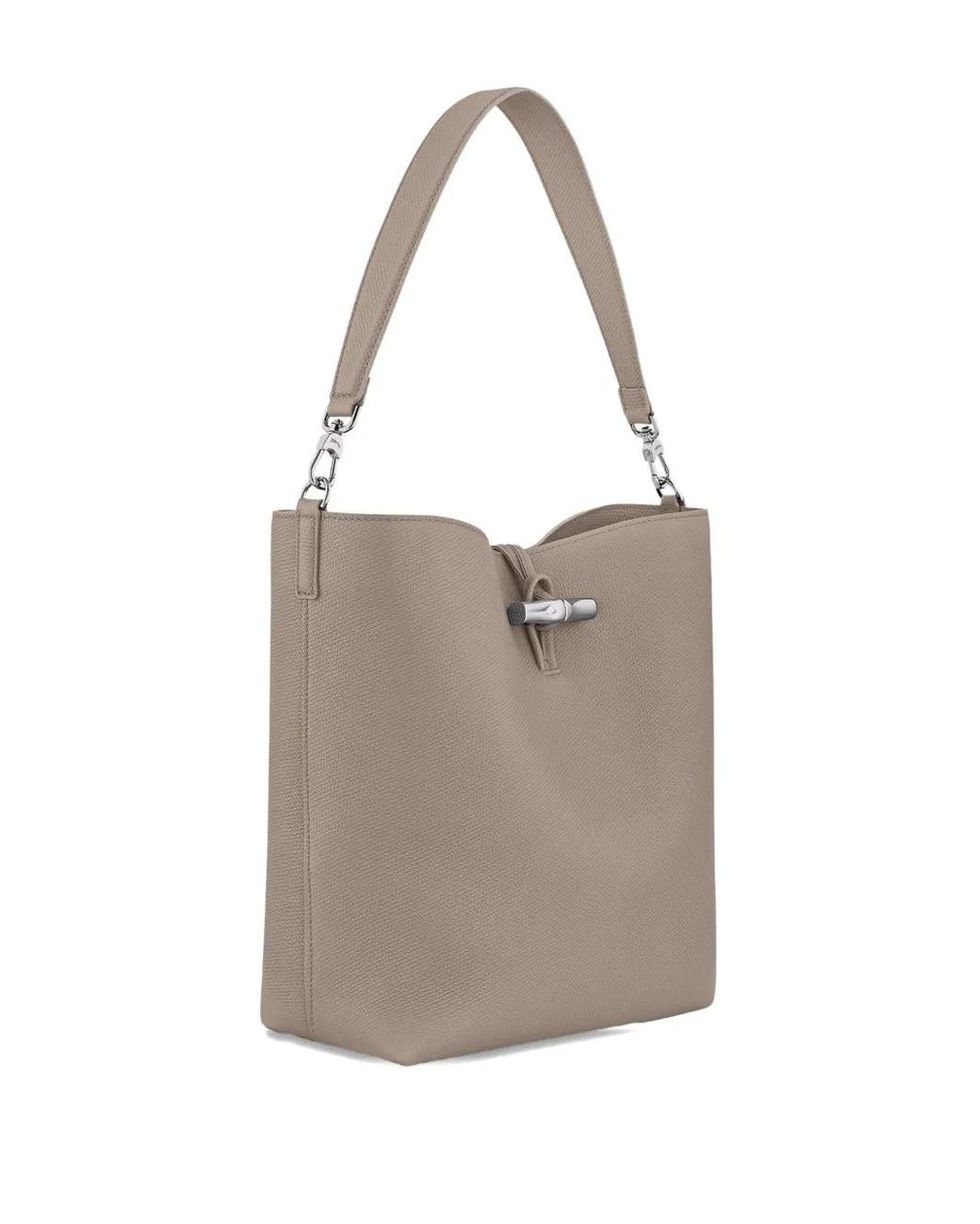 Longchamp Gray Le Roseau M Bag